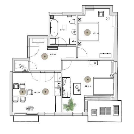 Pineapple - Zwinger Viii - 85qm - 1x Free Parking Daire
